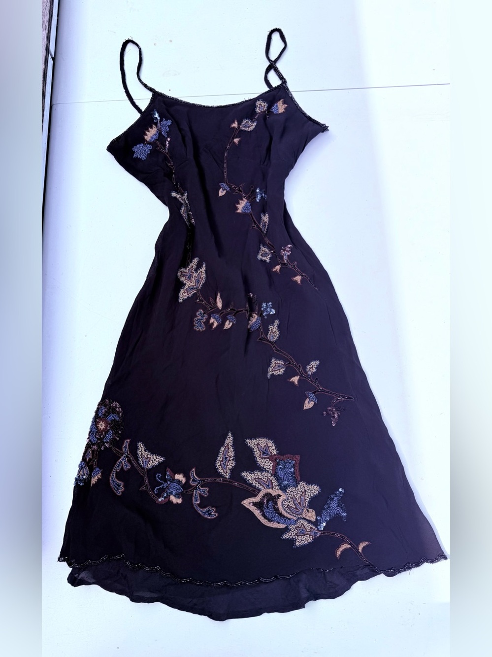 Raindrops Vintage Beaded Dress (S/M)